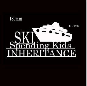 SKI  spending kids boat   110 x 180mm min buy 3
